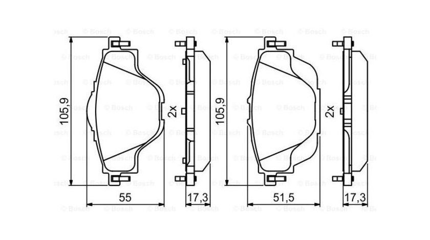 Placute frana Peugeot 308 II 2013-2016 #3 155700