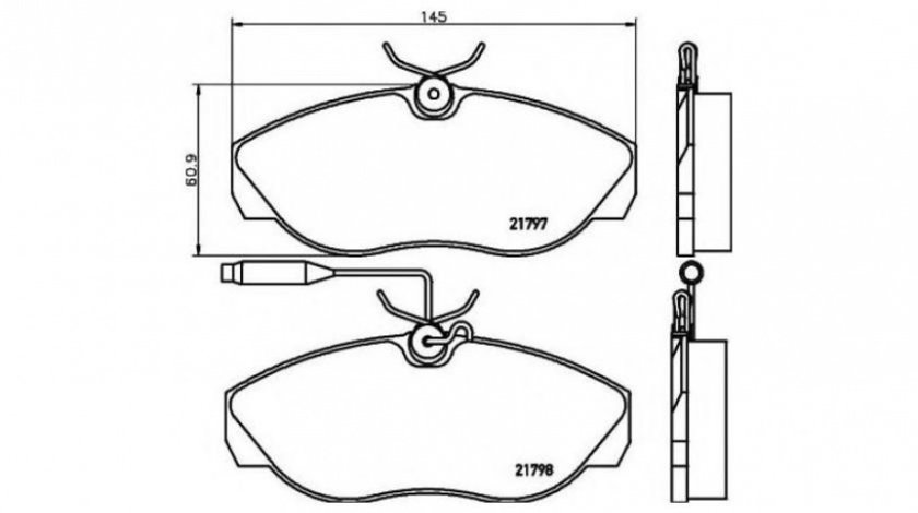 Placute frana Peugeot BOXER caroserie (230L) 1994-2002 #2 048602