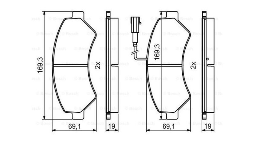 Placute frana Peugeot BOXER platou / sasiu 2006-2016 #3 1100127501