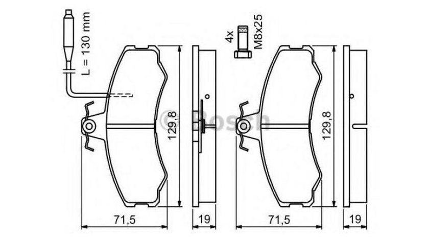 Placute frana Peugeot J5 platou / sasiu (290L) 1990-1994 #2 0330