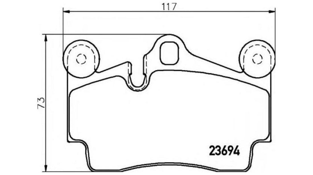 Placute frana Porsche CAYENNE (955) 2002-2010 #2 0252369415S