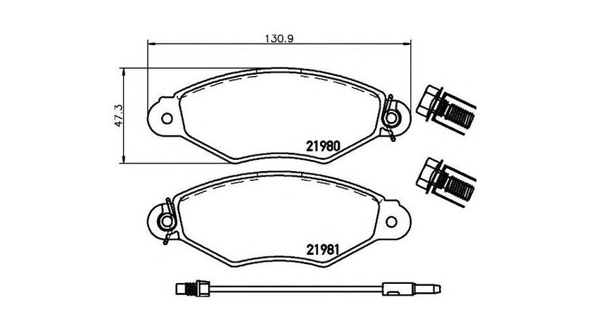 Placute frana Renault KANGOO Rapid (FC0/1_) 1997-2016 #2 01947