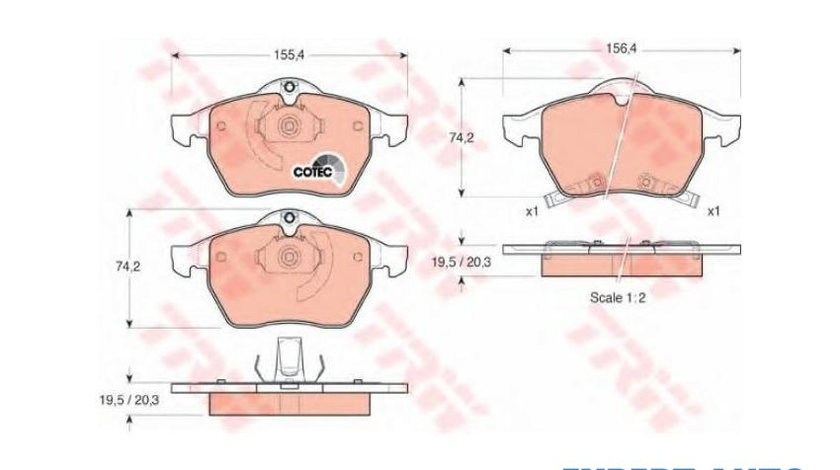 Placute frana Saab 9-3 Cabriolet (YS3D) 1998-2003 #3 0252311619W