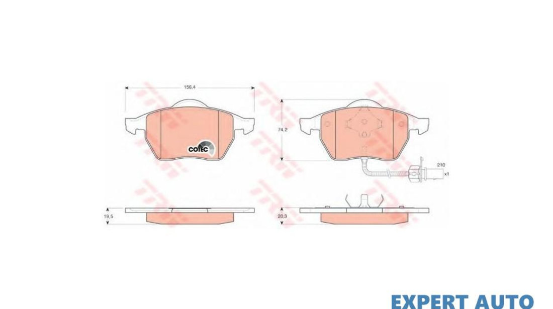 Placute frana Seat SEAT ALHAMBRA (7V8, 7V9) 1996-2010 #3 0252184919PD