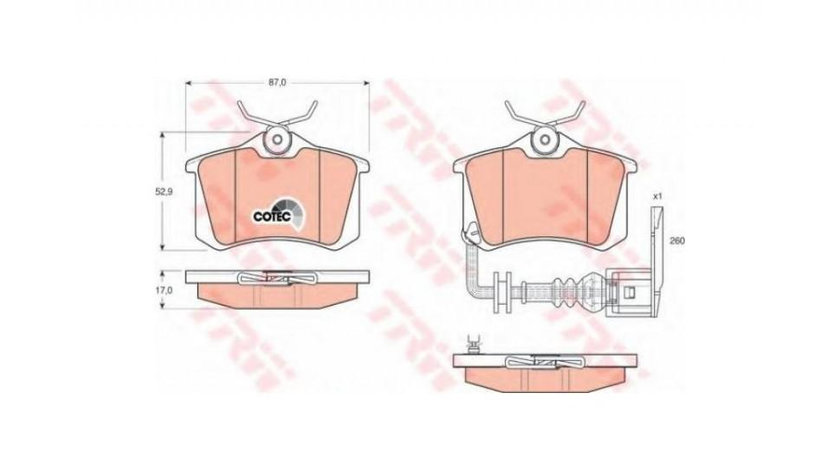 Placute frana Skoda FABIA (6Y2) 1999-2008 #3 0252096117