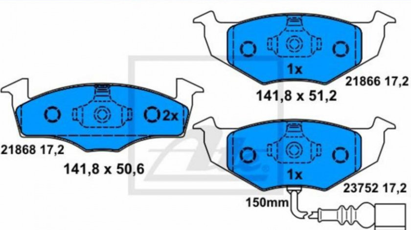 Placute frana Skoda FABIA Praktik 2001-2007 #2 0986424723