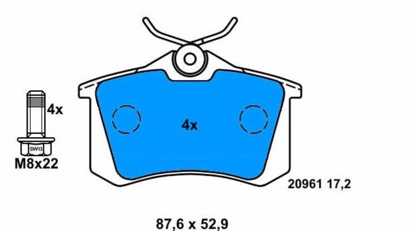 Placute frana spate ATE Audi A3 (8P1) 2003-2010