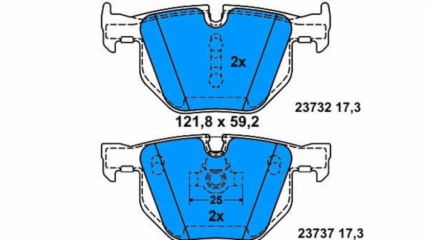 Placute frana spate ATE BMW Seria 5 (E60) 2003-2010