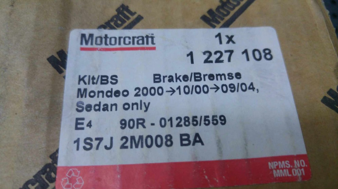 Placute frana spate ford mondeo 1s7j2m008ba