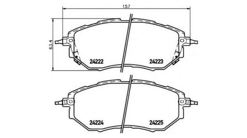 Placute frana Subaru OUTBACK 2014- #2 100866