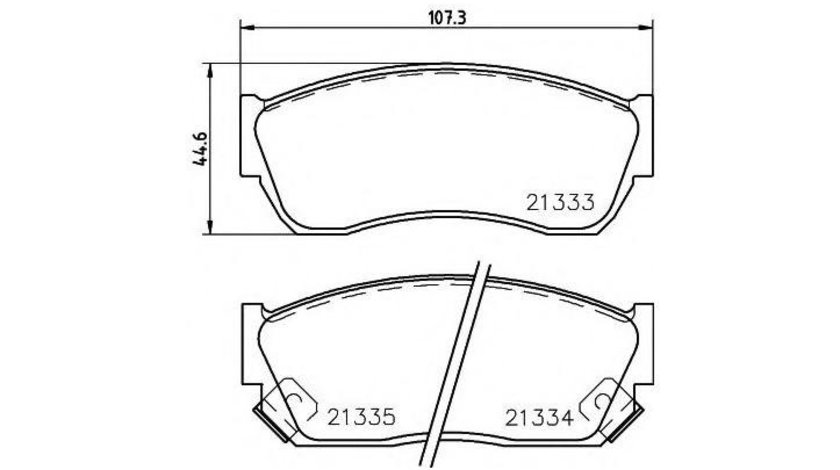 Placute frana Tata INDIGO (4_V2) 2003-2016 #2 014722