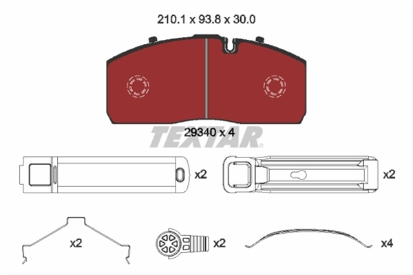 Placute Frana Textar 2934001
