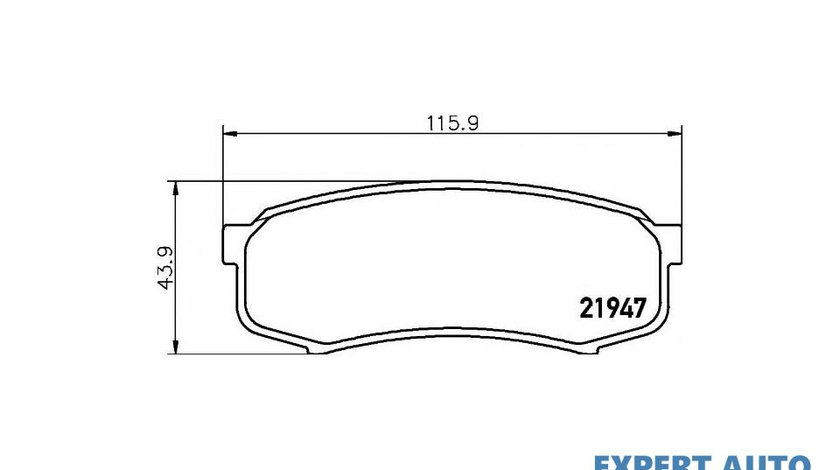 Placute frana Toyota 4 RUNNER (KZN18_, VZN18_, RZN18_) 1995-2002 #2 00374