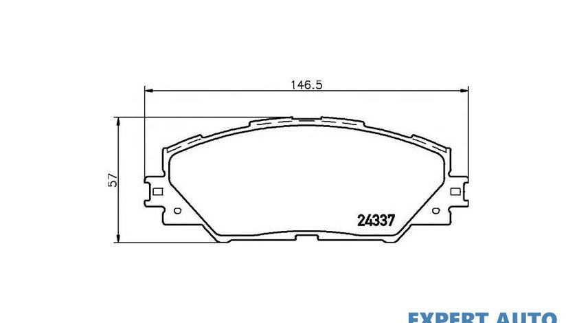 Placute frana Toyota AURIS (NRE15_, ZZE15_, ADE15_, ZRE15_, NDE15_) 2006-2016 #2 0446502230