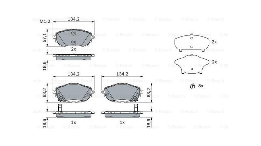 Placute frana Toyota AURIS (NZE18_, ZRE18_) 2012-2016 #3 0446502390