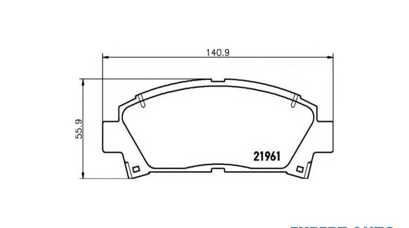 Placute frana Toyota AVENSIS Liftback (_T22_) 1997-2003 #2 042702