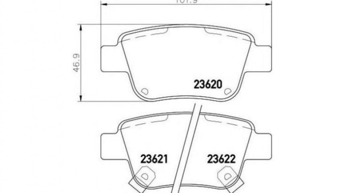 Placute frana Toyota AVENSIS limuzina (T25) 2003-2008 #3 0446605010