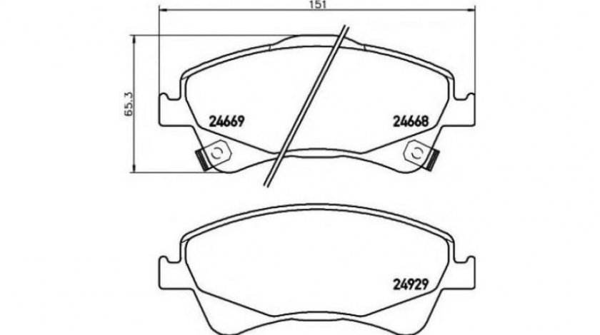 Placute frana Toyota AVENSIS limuzina (ZRT27, ADT27) 2008-2016 #3 044650F010