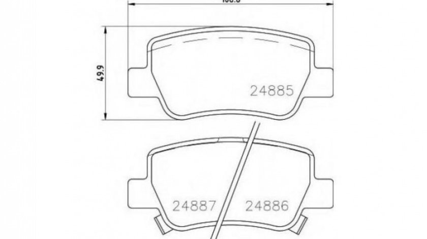 Placute frana Toyota AVENSIS limuzina (ZRT27, ADT27) 2008-2016 #2 0446605040