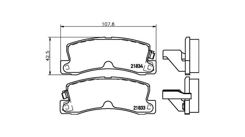 Placute frana Toyota AVENSIS Station Wagon (_T22_) 1997-2003 #2 021402