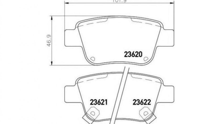 Placute frana Toyota AVENSIS (T25_) 2003-2008 #3 0446605010