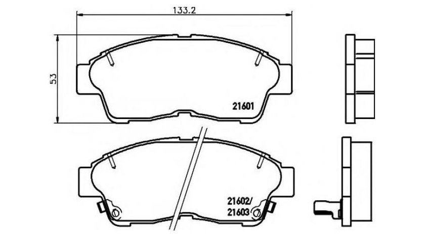 Placute frana Toyota CALDINA (ST21_, CT21_, AT21_) 1997-2002 #2 040202