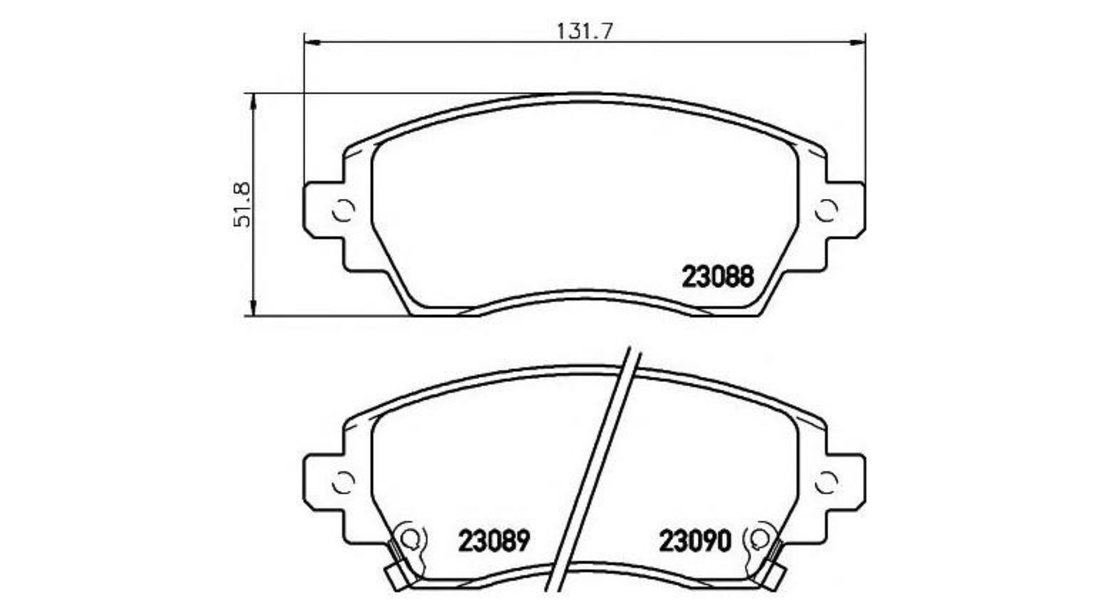 Placute frana Toyota COROLLA hatchback (_E11_) 1997-2002 #2 0446502030