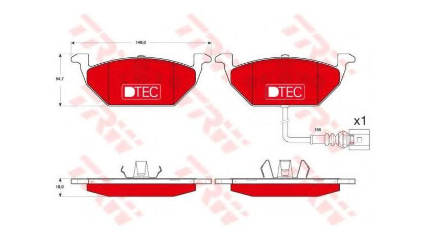 Placute frana Volkswagen VW GOLF Mk IV (1J1) 1997-2005 #3 0252313119PD