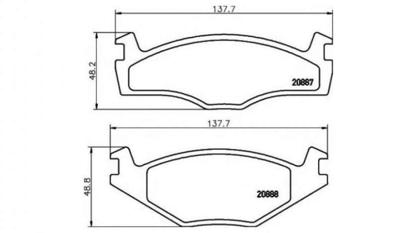 Placute frana Volkswagen VW PASSAT limuzina (32B) 1984-1989 #2 00118