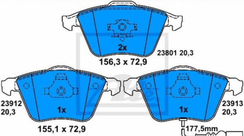 Placute frana Volkswagen VW PASSAT Variant (3C5) 2005-2011 #2 0986494103