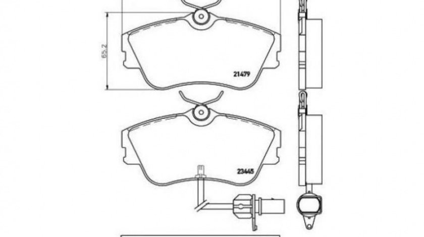 Placute frana Volkswagen VW TRANSPORTER / CARAVELLE Mk IV bus (70XB, 70XC, 7DB, 7DW) 1990-2003 #2 048021