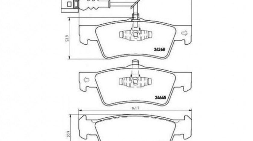 Placute frana Volkswagen VW TRANSPORTER Mk V platou / sasiu (7JD, 7JE, 7JL, 7JY, 7JZ, 7F 2003-2016 #2 0986494309