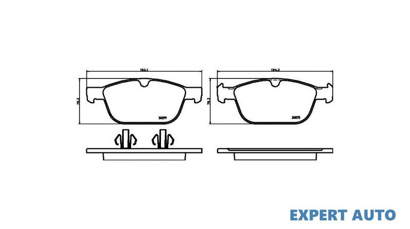 Placute frana Volvo XC60 2008-2016 #3 0986494305