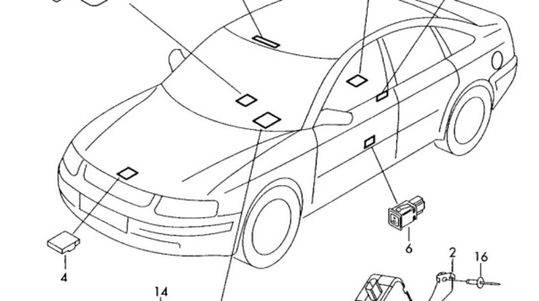 Plafoniera Lumini Audi A4 B6 (2000-2004) 8E0951177 OEM 8E0951177