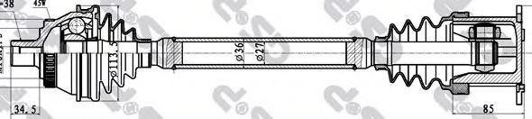 Planetara AUDI A4 (8E2, B6) (2000 - 2004) GSP 203057 piesa NOUA