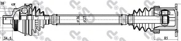 Planetara AUDI A4 Avant (8E5, B6) (2001 - 2004) GSP 203058 piesa NOUA