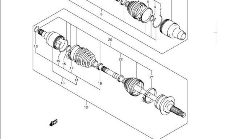 Planetara dreapta completa punte fata Suzuki SX4 SKF VKJC 6926