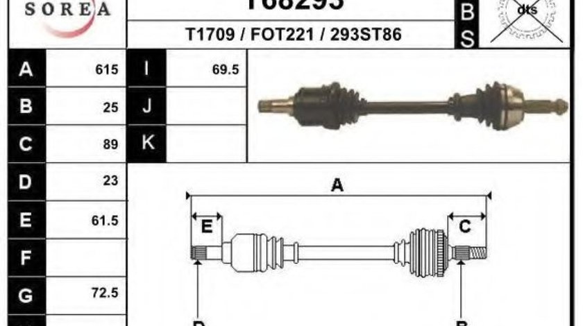 Planetara FORD FIESTA V (JH, JD) (2001 - 2010) EAI T68293 piesa NOUA