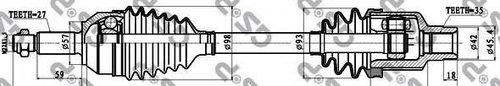 Planetara FORD MONDEO III Limuzina (B4Y) (2000 - 2007) GSP 218028 piesa NOUA