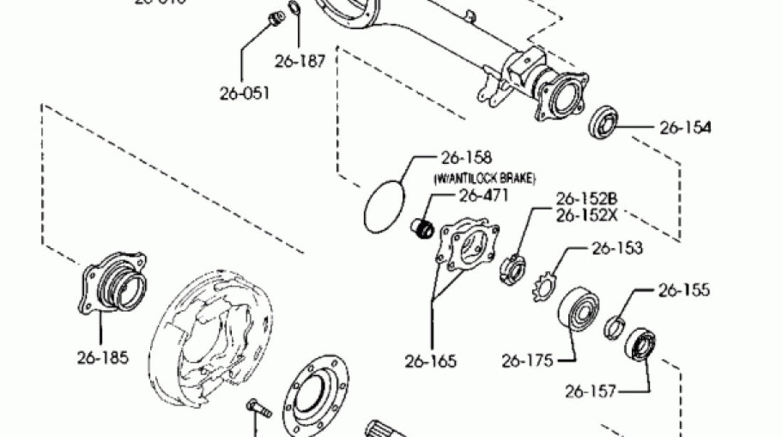 Planetara grup spate mazda B2500 (4X4) MAZDA OE UH72-26-111