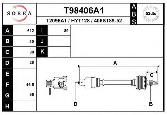 Planetara HYUNDAI SANTA FE II (CM) (2005 - 2012) EAI T98406A1 piesa NOUA