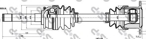 Planetara MITSUBISHI L 200 (K7, K6) (1996 - 2007) GSP 239006 piesa NOUA