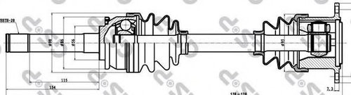 Planetara MITSUBISHI PAJERO II Canvas Top (V2_W, V4_W) (1990 - 2000) GSP 239006 piesa NOUA