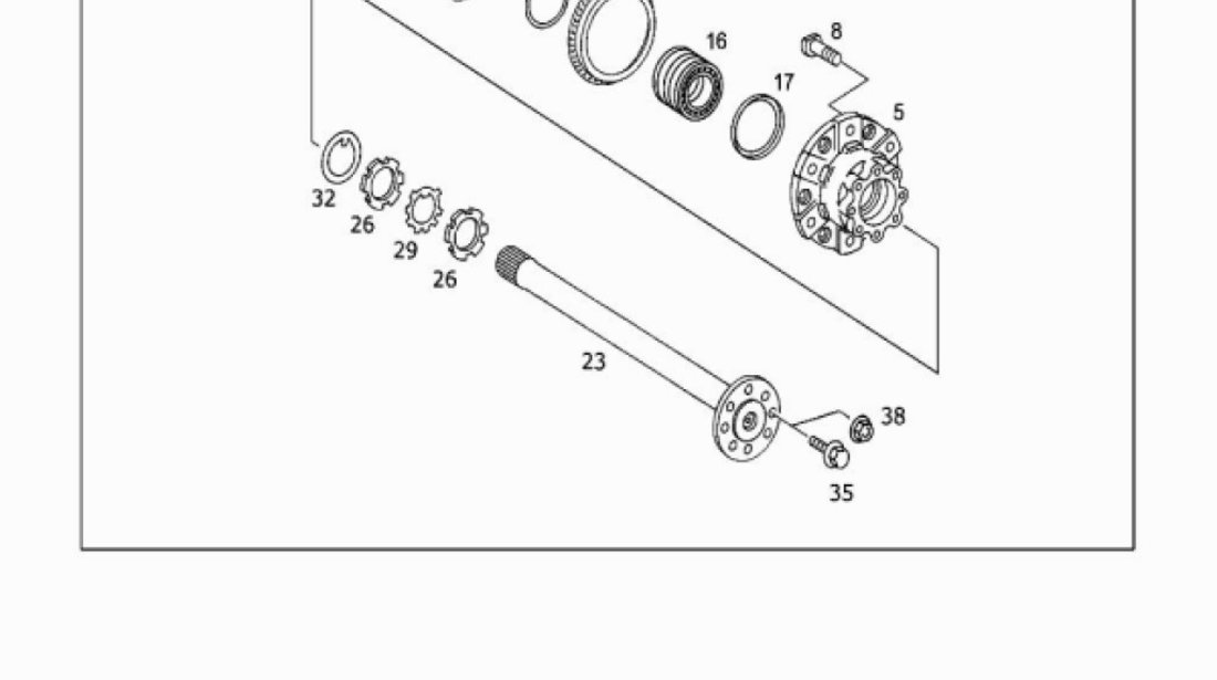 Planetara punte spate Mercedes Vario (poz.38) MERCEDES OE A6683570701