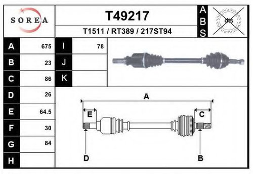Planetara RENAULT MEGANE II (BM0/1, CM0/1) (2002 - 2011) EAI T49217 piesa NOUA