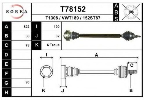 Planetara VW GOLF IV Cabriolet (1E7) (1998 - 2002) EAI T78152 piesa NOUA