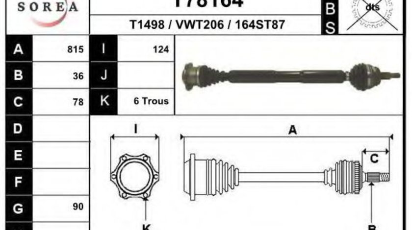 Planetara VW GOLF IV Variant (1J5) (1999 - 2006) EAI T78164 piesa NOUA