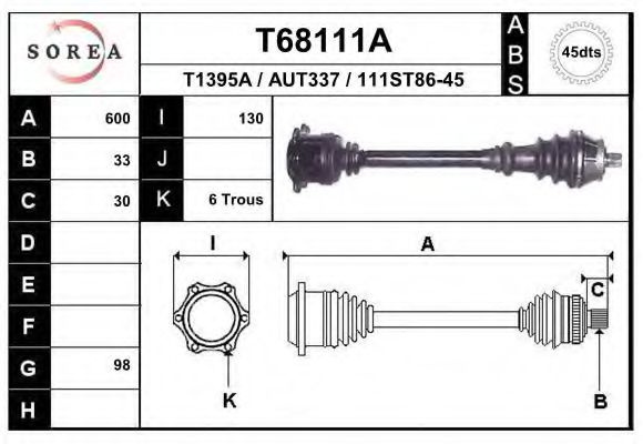 Planetara VW PASSAT (3B3) (2000 - 2005) EAI T68111A piesa NOUA