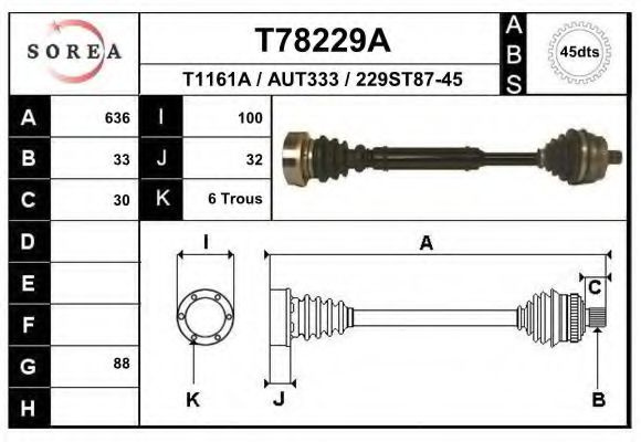 Planetara VW PASSAT (3B3) (2000 - 2005) EAI T78229A piesa NOUA
