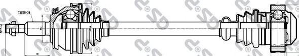 Planetara VW TRANSPORTER V platou / sasiu (7JD, 7JE, 7JL, 7JY, 7JZ, 7FD) (2003 - 2016) GSP 261105 piesa NOUA